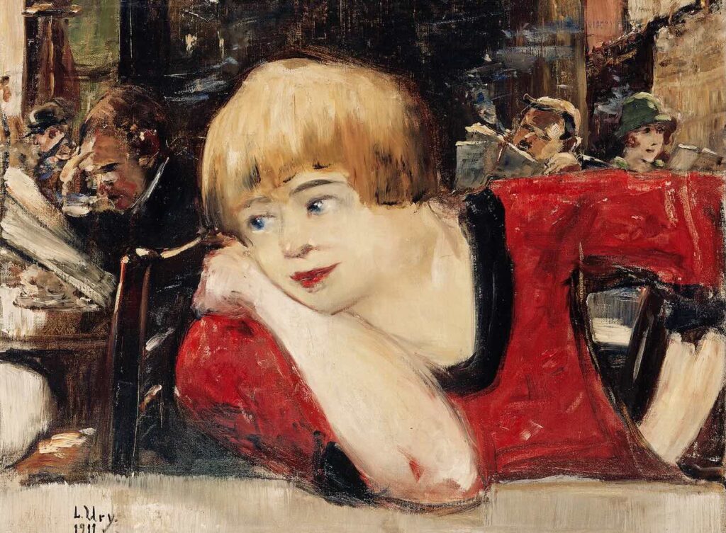Lesser Ury: Mädchen im Romanischen Café, 1911